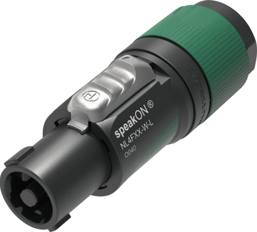 Afbeelding van speakON 4-polig steker XX tule groen kd=10-16mm BULK