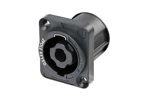 Bild von speakON 2-polig chassis D-size tab 4,8x0,5mm IEC62368-1 RETAIL