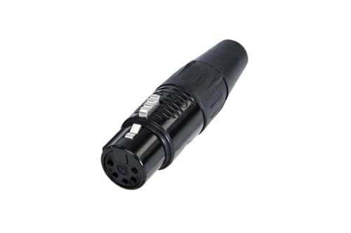 Bild von XLR kabeldeel 5 pin bus zwarte behuizing zilvercontact REAN