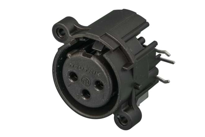 Picture of XLR chassis A 3 pin bus PCB-HR with retention spring