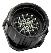 Picture of Showline 19 pin panel with nut male black crimp LNE*