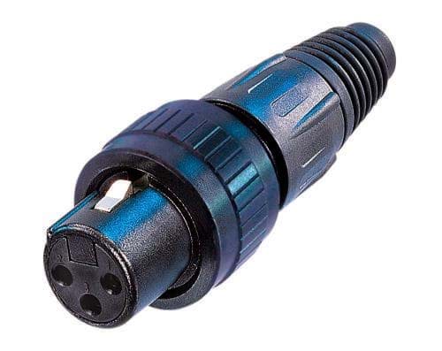 Picture of XLR kabeldeel 3 pin bus Locking Ring zwart