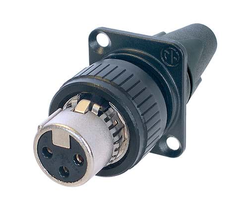 Picture of XLR chassisdeel 3 pin bus EMC zwart