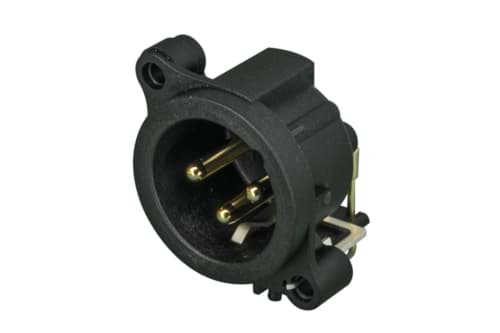 Bild von XLR chassis AA 3p male PCB-H apart aardcontact naar behuizing