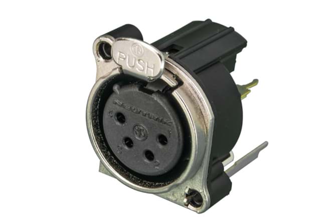 Picture of XLR chassis B 4p female PCB-V