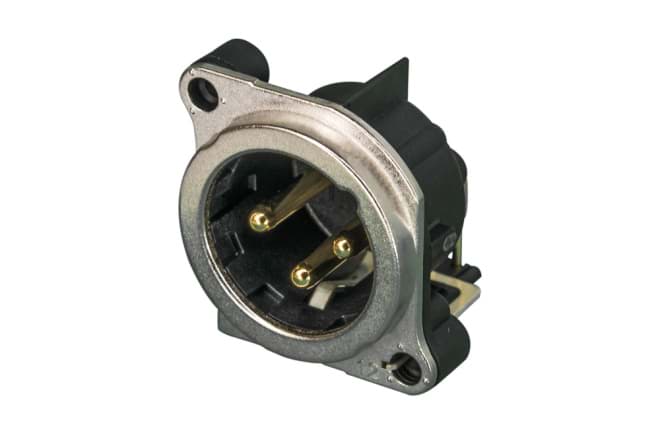 Picture of XLR chassis B 3p male PCB-H grounded