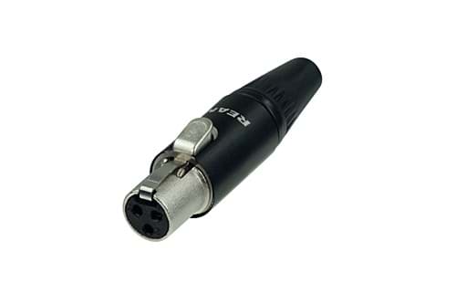 Picture of TINY XLR kabeldeel 3p female zwart/goud