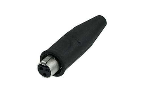 Picture of TINY XLR kabeldeel 3p female zwart/goud rubber