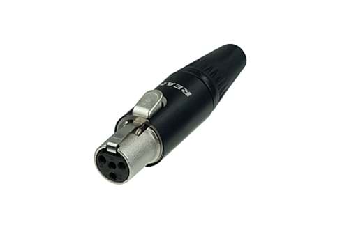 Picture of TINY XLR kabeldeel 4p female zwart/goud