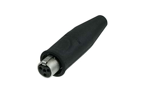 Picture of TINY XLR kabeldeel 4p female zwart/goud rubber