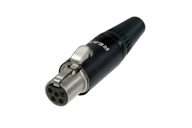 Picture of TINY XLR kabeldeel 5p female zwart/goud