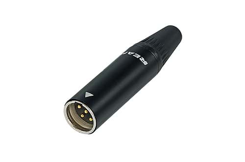Picture of TINY XLR kabeldeel 5p male zwart/goud