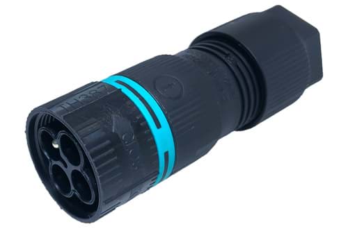 Picture of mini-TEEPLUG kabeldeel lang 4p pen schroef 17,5A D7-12 IP68