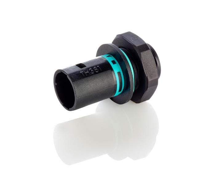 Afbeelding van micro-TEEPLUG chassis 2p pen M16 SAFETYLOCK 10A IP68 BULK
