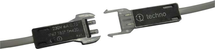 Picture of TEEPLUG connectorset vlak 4mm 2p + 450mm kabel 2x0,75mm2 RETAIL
