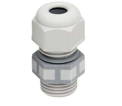 Picture of wartel+moer kunststof IP68 PG9 doorlaat 7-9,5mm tap=8mm grijs KIT-5