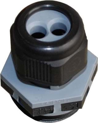 Bild von wartel kunststof IP68 M25 2x gat 6mm tap=8mm zwart TEEGLAND