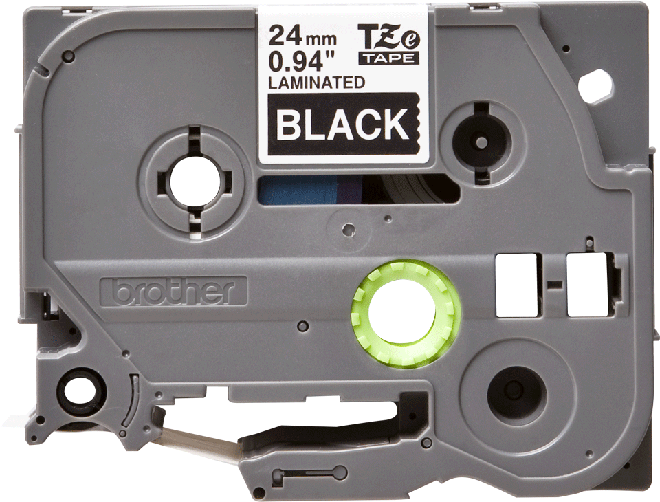 Bild von tape TZ 24mm wit op zwart L=8m