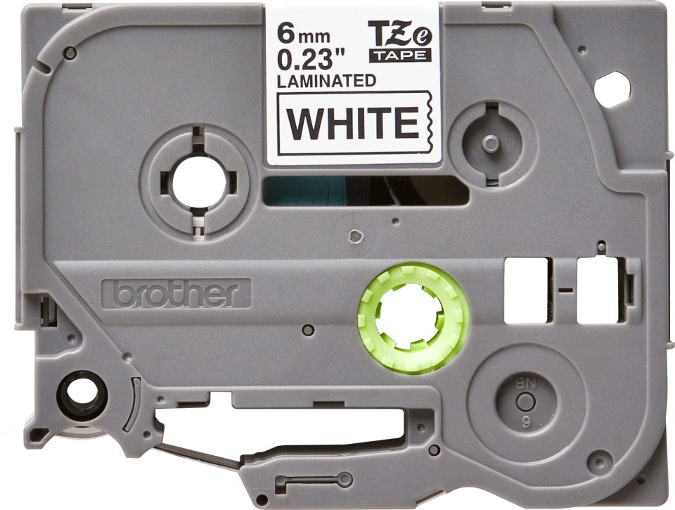 Bild von tape TZ  6mm zwart op wit L=8m