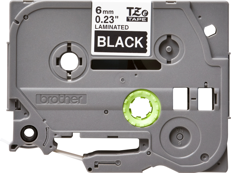 Bild von tape TZ  6mm wit op zwart L=8m