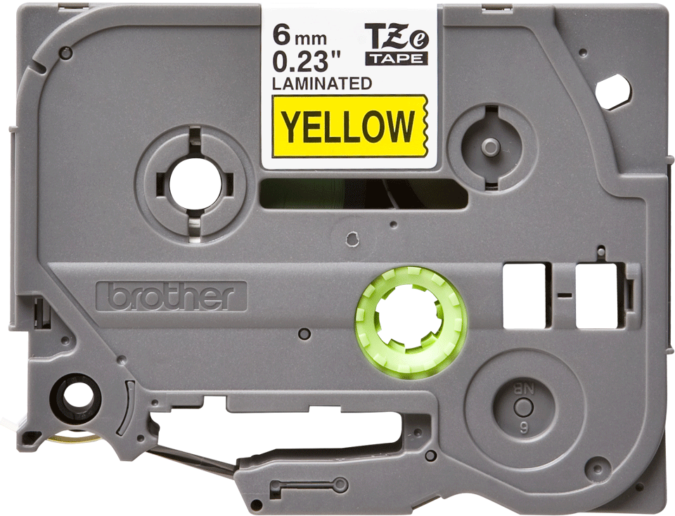 Bild von tape TZ  6mm zwart op geel L=8m