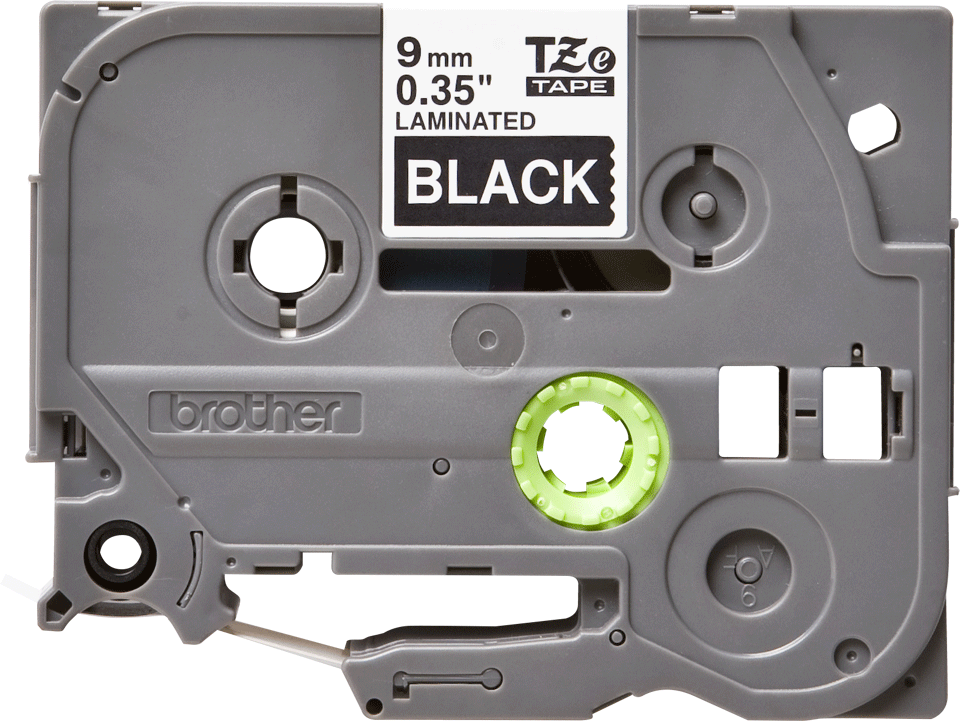 Bild von tape TZ  9mm wit op zwart L=8m