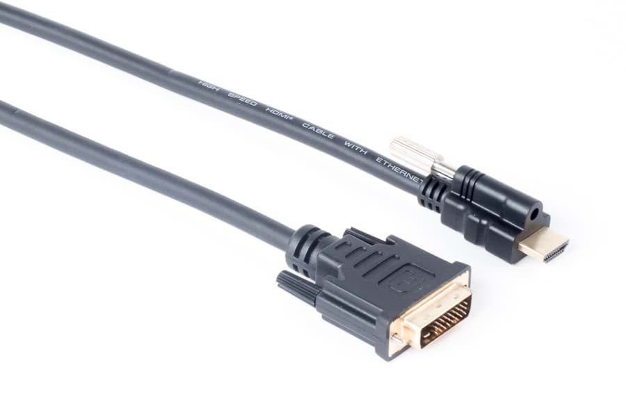 Picture of HDMI kabel A-locking > DVI 1,0m (Premium HDMI 2.0)