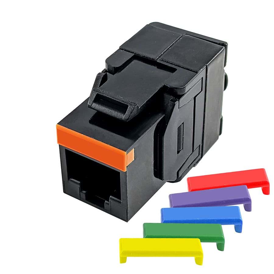 Picture of keystone RJ45/110-Toolless CAT5E UTP zwart 180gr SCP