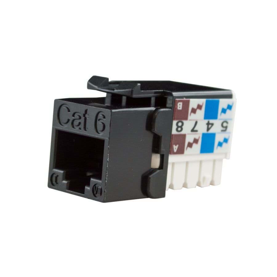 Picture of keystone RJ45/IDC CAT6 UTP zwart 90gr SCP