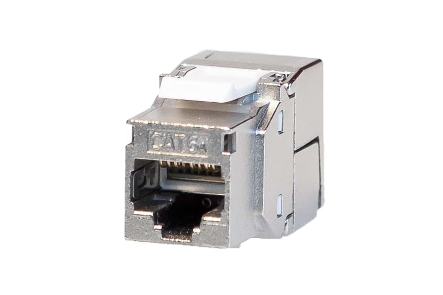 Bild von keystone RJ45/110-Toolless CAT6A 10G full-shield witte clip SCP