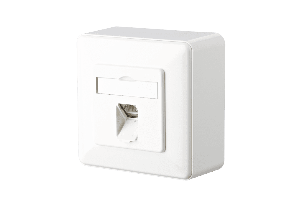 Bild von opbouwcontactdoos E-DAT RJ45 cat.6A 1 Port wit