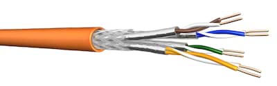 Afbeelding van datakabel CAT7 S/FTP 600MHz 4PxAWG23 B2ca oranje UC900 Draka HA1000