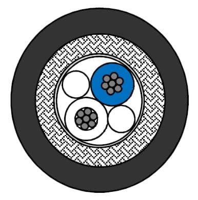 Afbeelding van DMX kabel 1x2x0,22mm2 Foil+Braid 110 OHM PVC-FLEX zwart Draka HA100