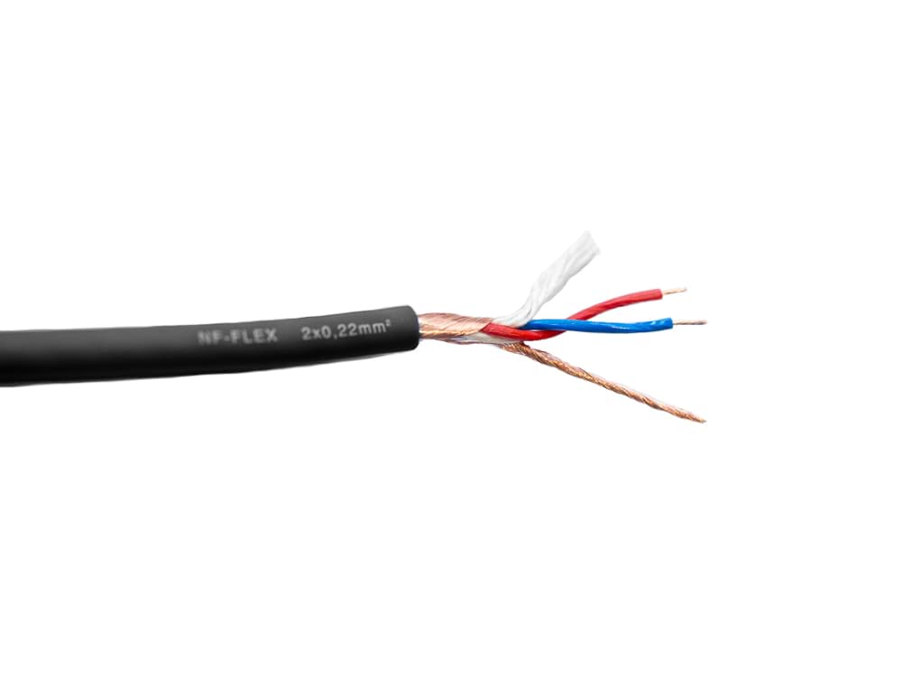 Afbeelding van Microfoonkabel 2x0,14mm2 NF-CY PVC-FLEX d=3,6mm zwart MTR