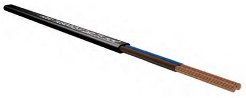 Bild von PVC-kabel-soepel VMvS / H03VVH2-F 2x0.75mm2 plat zwart RING 100m