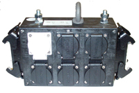 Picture of breakout box 16 polig 1+2 met doorlus>6x schuko RA 2xbout Harting