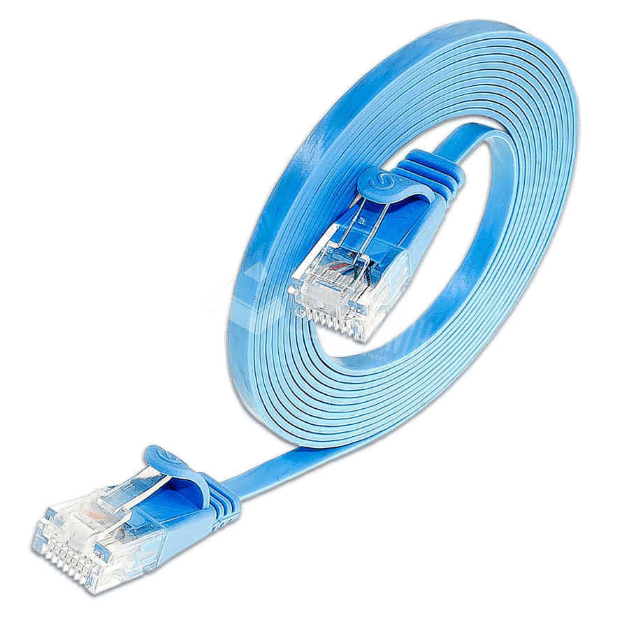 Bild von patchkabel CAT6 U/UTP 4p36 FLAT PVC blauw RJ45  3,0m