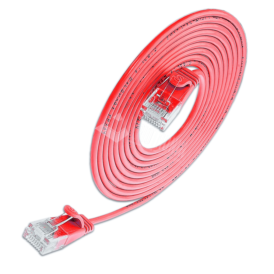 Picture of patchkabel CAT6 U/UTP 4p36 SLIM PVC rood RJ45  2,0m 2,8mm