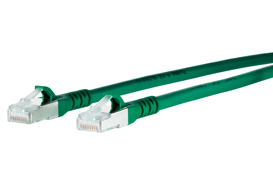 Bild von patchkabel CAT6A S/FTP 4P26 LSHF groen RJ45 snagless 20m Metz 10G