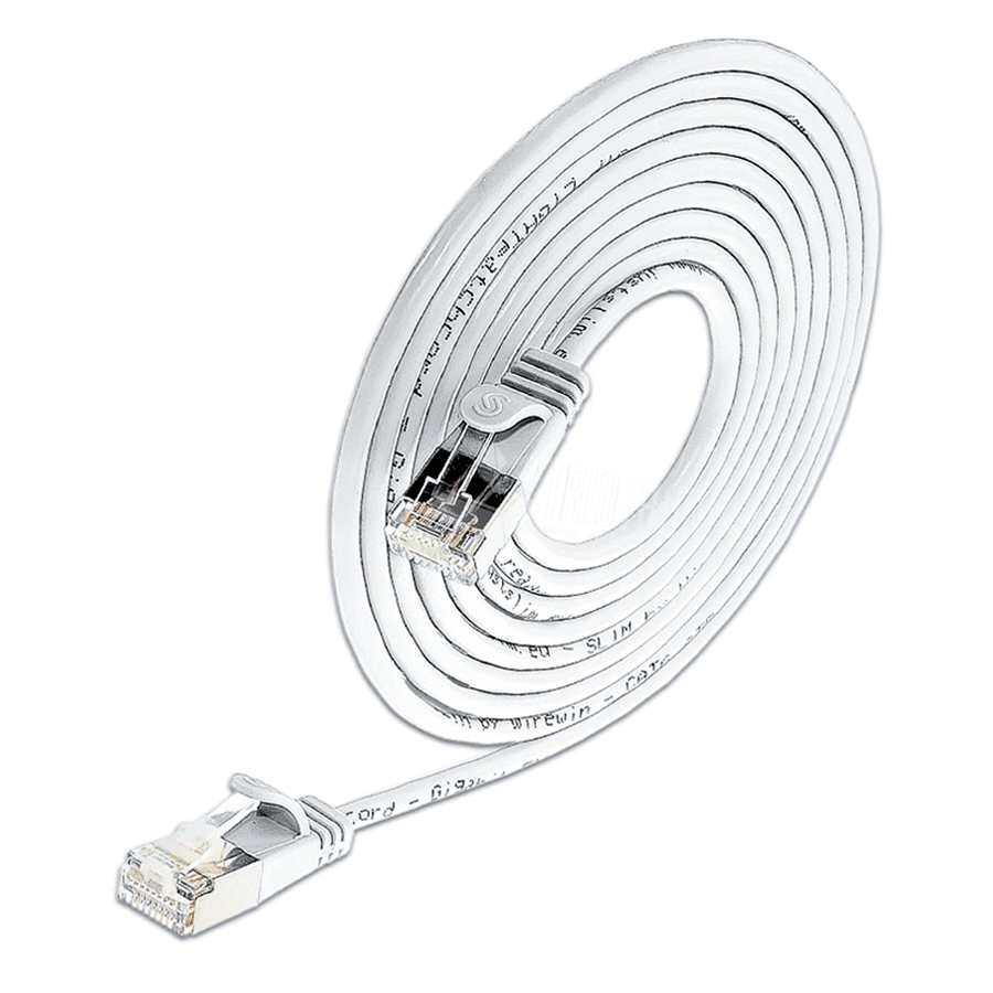 Bild von patchkabel CAT6 U/FTP 4p36 SLIM PVC wit RJ45  3,0m 3,8mm