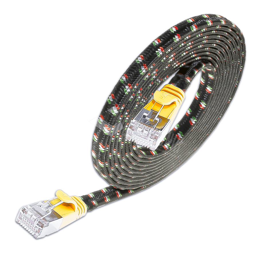 Bild von patchkabel CAT6 U/FTP 4p36 TOUGH nylon geel RJ45  0,5m