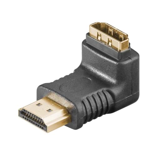 Picture of HDMI adapter male - female haaks-onder zwart
