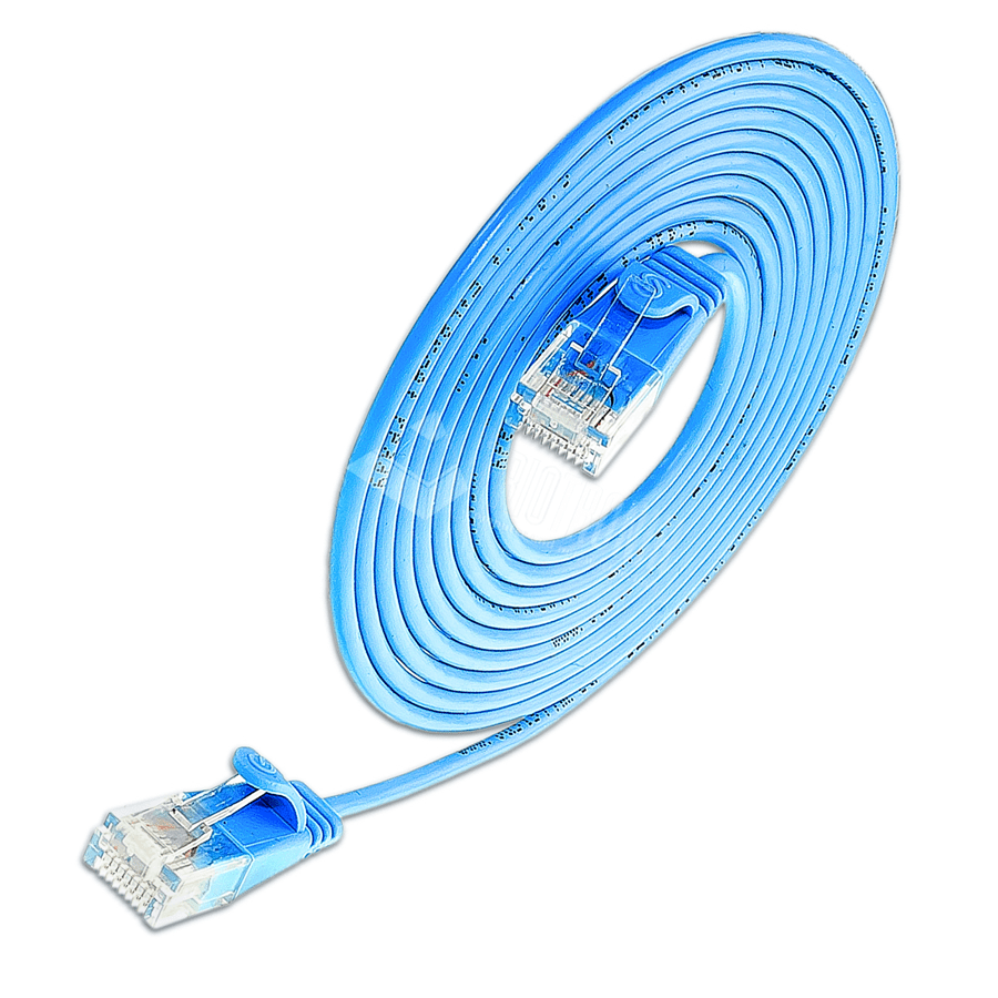 Afbeelding van patchkabel CAT6 U/UTP 4p36 SLIM PVC blauw RJ45  7,5m 2,8mm