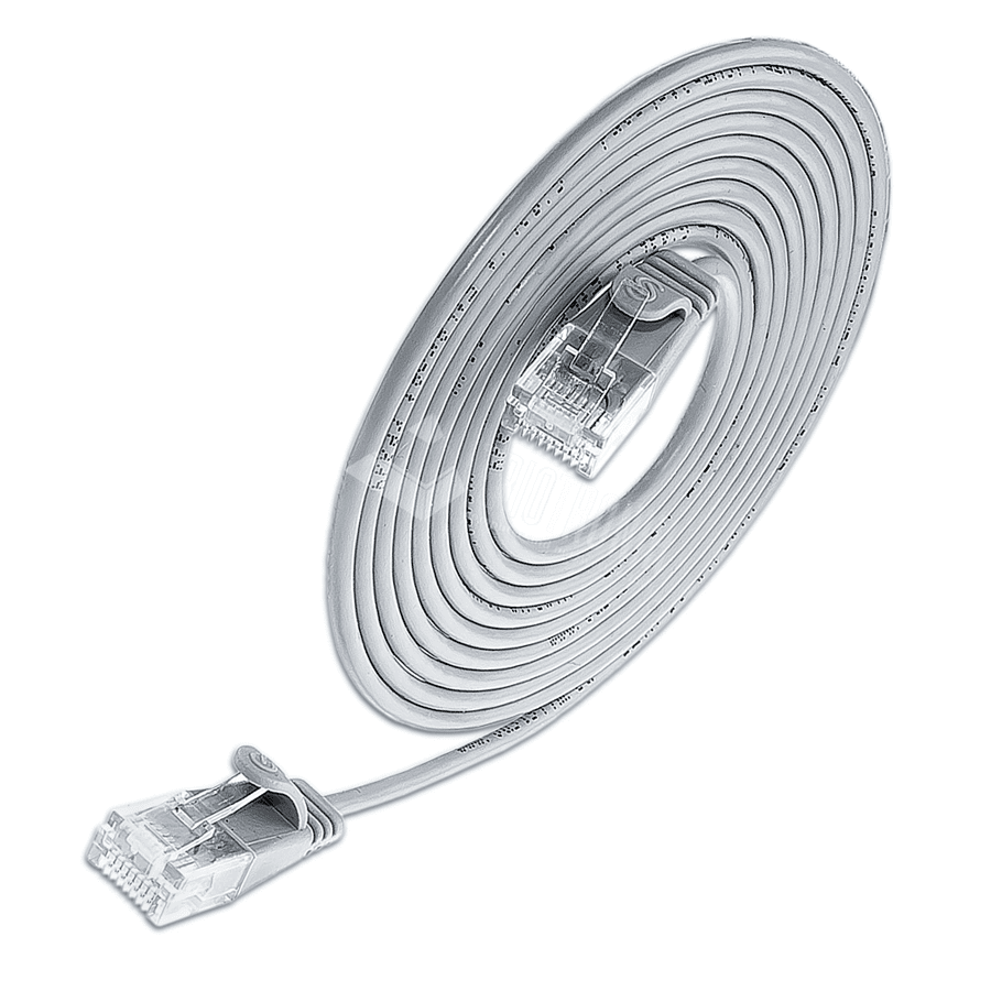 Bild von patchkabel CAT6 U/UTP 4p36 SLIM PVC grijs RJ45  1,5m 2,8mm