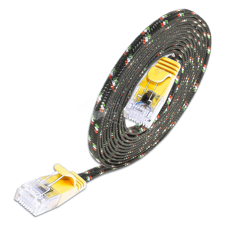 Picture of patchkabel CAT6 U/UTP 4p36 TOUGH nylon geel RJ45  3,0m