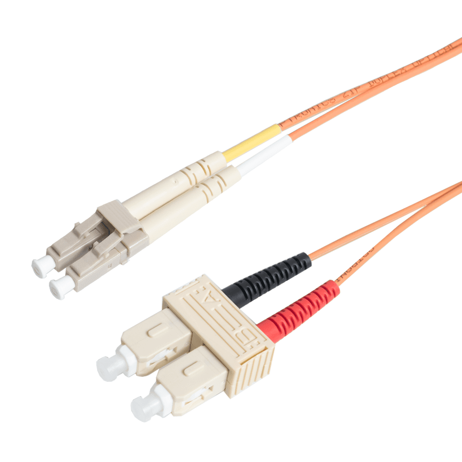 Picture of patchcord MultiMode Duplex LC-SC  0.5m OM2 Orange d2mm Enhanced
