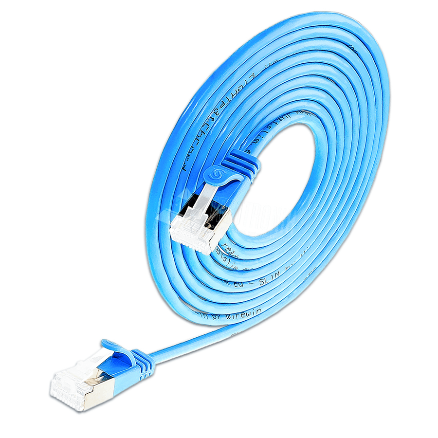 Picture of patchkabel CAT6A U/FTP 4p32 SLIM LSZH blauw RJ45  1,5m 10G 3.8mm