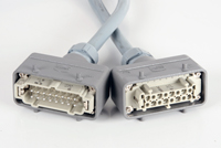 Picture of multikabel PVC grijs 1,5mm2 Harting E 16pin recht 15m