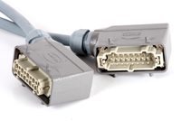 Picture of multikabel PVC grijs 1,5mm2 Harting E 16pin haaks P16W 10m