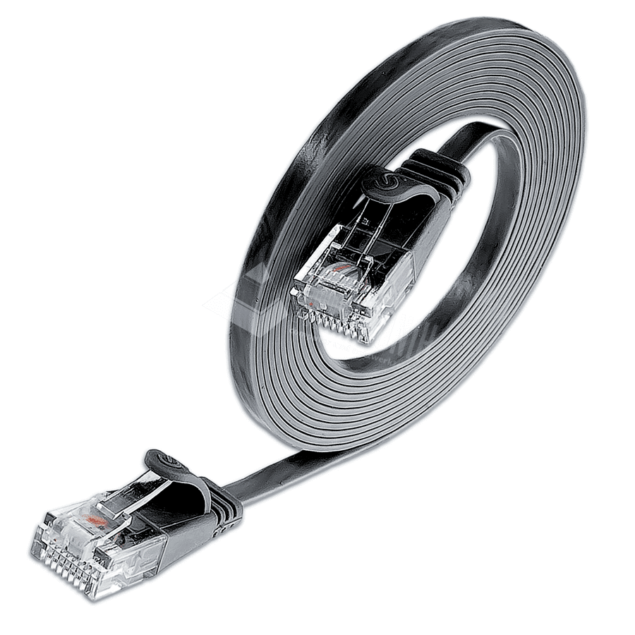 Bild von patchkabel CAT6 U/UTP 4p36 FLAT PVC zwart RJ45  7,5m